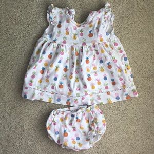 Kissy Kissy pineapple baby dress
